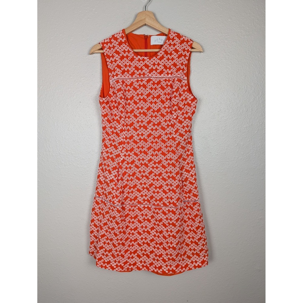 Pearl By Lela Rose Dress Womens 6‎ Daisy Floral Sleeveless Pockets Made in USA